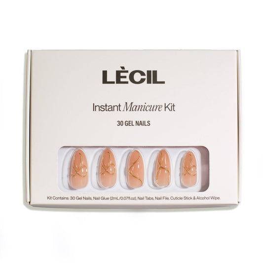 Golden tinsel instant manicure kit - LeCil