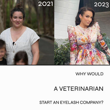 Why would a practicing veterinarian start a DIY eyelash extension company?