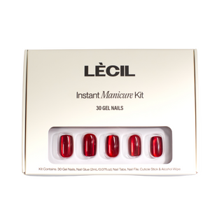 Red jewel manicure kit.