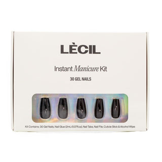 Black coffin instant manicure kit. - LeCil