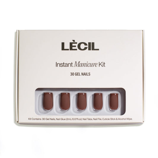 Espresso suede instant manicure kit - LeCil