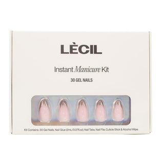 Metallic silver french instant manicure kit. - LeCil