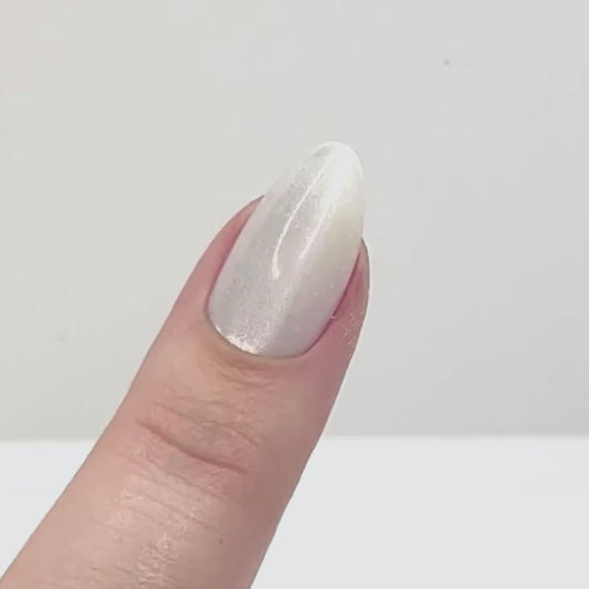 pearl white nails