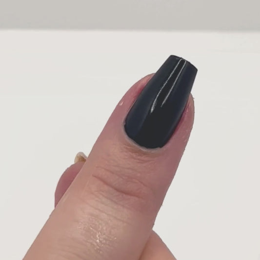 Black coffin instant manicure kit.