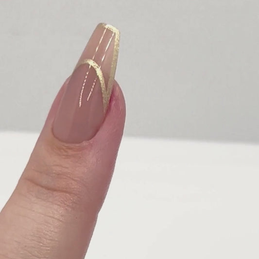 Gilded coffin instant manicure kit.