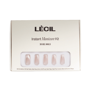 Silver cateye coffin instant manicure kit - LeCil