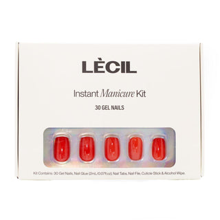 The PERFECT red manicure kit. , false nails , LeCil , nails, red, short square, solid colour , LeCil , lecil.com.au